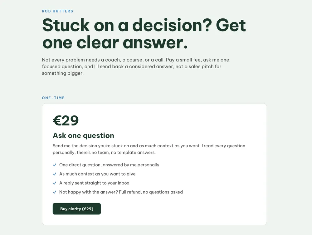 Clarity as a Service screenshot