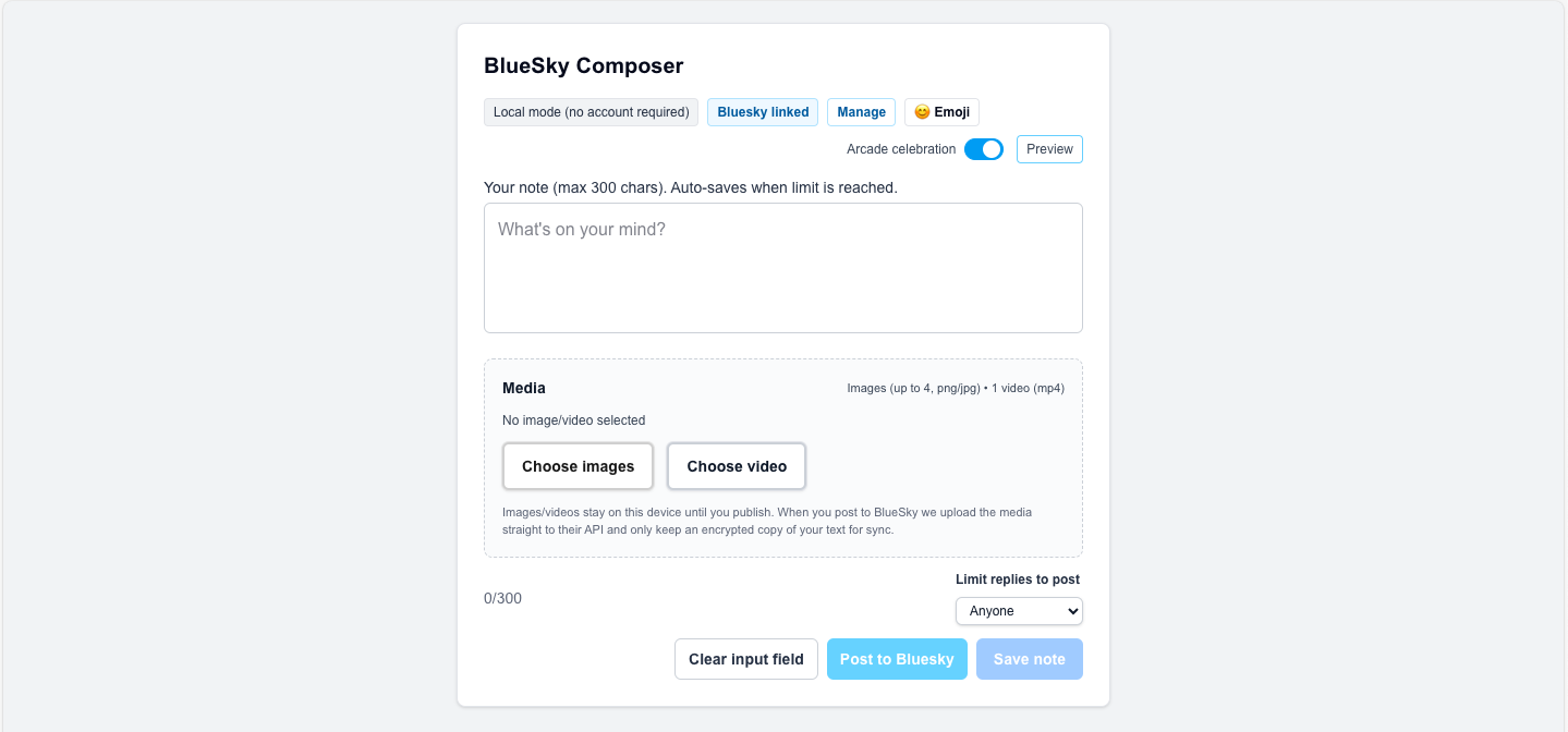 BlueSky Composer screenshot