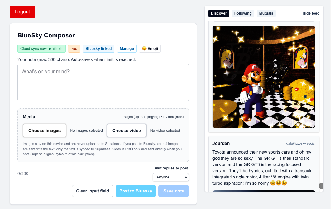 BlueSky Composer screenshot