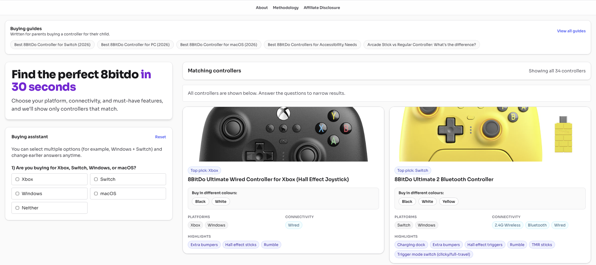 controller picker screenshot