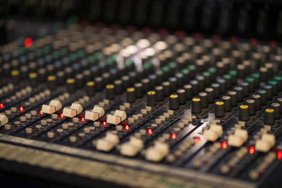 Studio mixing console visual